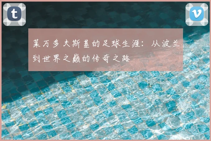 莱万多夫斯基的足球生涯：从波兰到世界之巅的传奇之路